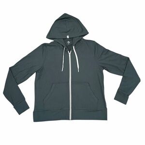 Rhoback Jacket Tempo Full Zip Hoodie Ponderosa Green Womens Large